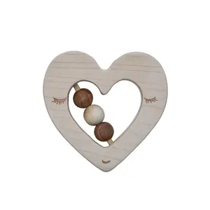 Rattle Wooden Story Heart image-1