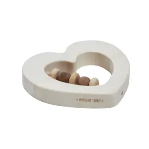 Rattle Wooden Story Heart image-3