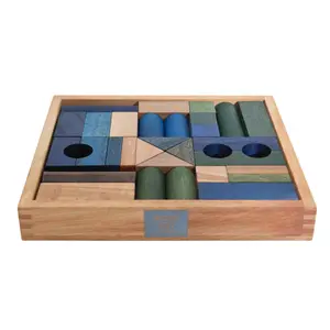 30 Piece Building Blocks in Tray Wooden Story image-1