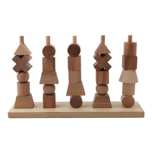 Natural Stacking Game Wooden Story Montessori image-0