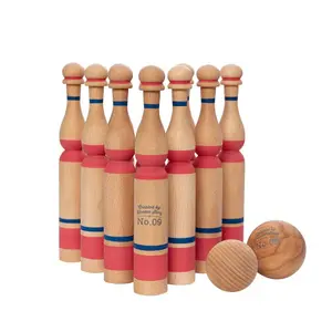 Red Bowling Set Wooden Story image-1