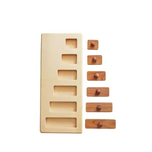 Long and Short Button Puzzle Wooden Story Montessori image-1