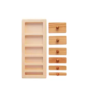 Wide and Thin Button Puzzle Wooden Story Montessori image-1