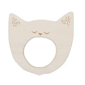 Beißring Wooden Story Yawning Cat image-1