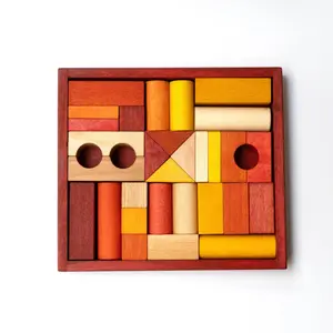 Wooden Board Game Set 30 Pieces Wooden Story image-1