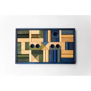 Wooden Board Game Set 54 Pieces Wooden Story image-1
