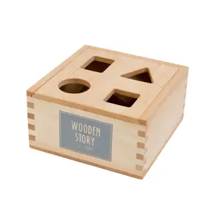 Natural Wooden Sorting Box Wooden Story image-0