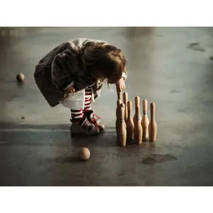 Natural Bowling Set Wooden Story image-4