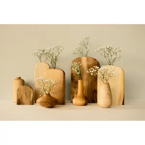 Wooden Flower Vase and Holders No. 02 Without Glass Wooden Story image-1