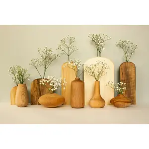 Vase de fleurs no. 03 with glass Wooden Story image-2