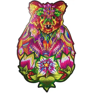 184-piece puzzle Woodtrick Ours animé image-0