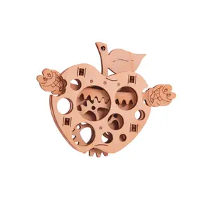 Jeux de construction en bois pomme de 15 pièces Woodtrick Mecanisme 3D image-0