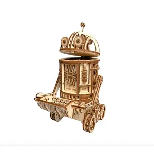 Jeux de construction en bois robot spatial de 358 pièces Woodtrick Mecanisme 3D image-1