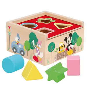 Wooden Shape Sorting Educational Game Woomax Disney Mickey Minnie