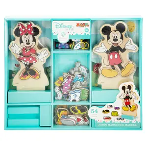 Wooden Magnetic Game Set Woomax Disney Minnie (x54)