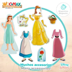 Wooden Magnetic Play Set Woomax Disney Princess (x45) image-2