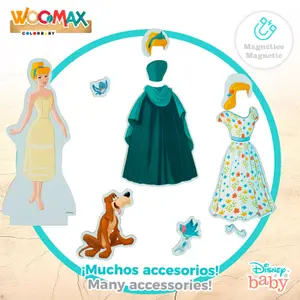 Wooden Magnetic Game Set Woomax Disney Cinderella Dresses (x30) image-3