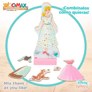 Wooden Magnetic Game Set Woomax Disney Cinderella Dresses (x30) image-4