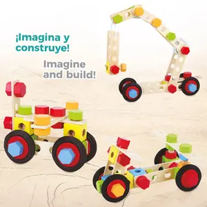 Set of 80 wooden building blocks Woomax image-3