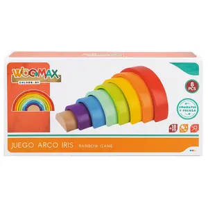Wooden rainbow lace - 8 pieces Woomax Eco image-1