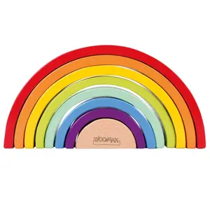 Wooden rainbow lace - 8 pieces Woomax Eco image-3
