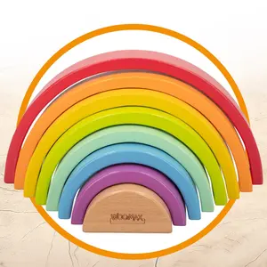 Wooden rainbow lace - 8 pieces Woomax Eco image-5