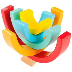 Pack of 6 pieces of wooden lace construction sets Woomax ECO image-2