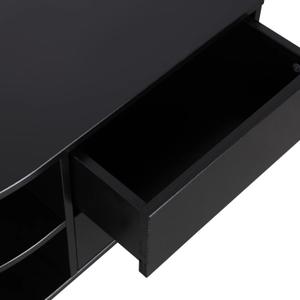 Meuble TV rond gauche bois profond Woood Finca image-2