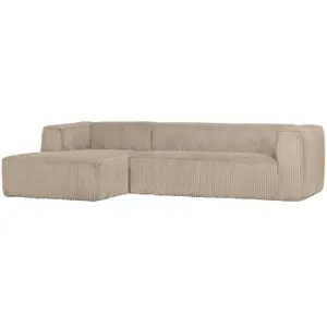 Ecksofa links aus Rippstoff Woood Bean image-1