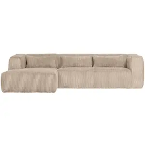 Ecksofa links aus Rippstoff Woood Bean image-2