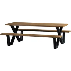 Εξωτερικό τραπέζι Woood Ayous Natural X-Poot Metal [Fsc] image-1