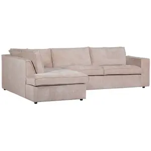 Links hoekbank van chenille Woood Hajo image-2