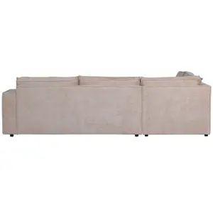 Links hoekbank van chenille Woood Hajo image-3