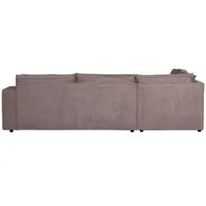 Links hoekbank van chenille Woood Hajo image-3