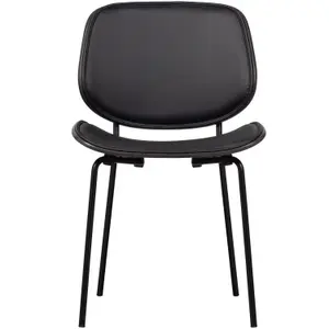 Synthetic leather/wood dining chair Woood Close In