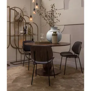 Synthetic leather/wood dining chair Woood Close In image-3