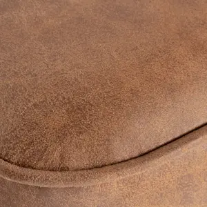 Barhocker mit Fußstütze eco Leder Woood Vogue image-1
