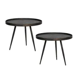 Table d'appoint bois/métal Woood Bounds image-1