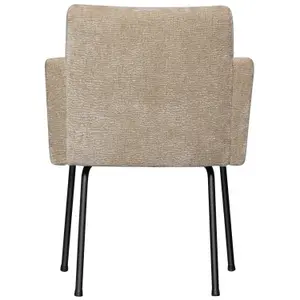 Chaise à manger avec accoudoir chenille Woood Mount image-2