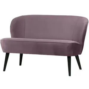 Small velvet sofa Woood Sara image-0