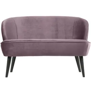Small velvet sofa Woood Sara image-1