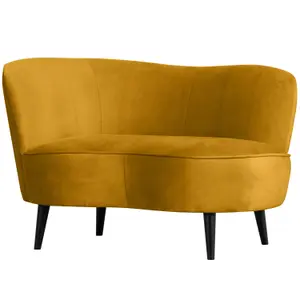 Velvet left armchair Woood Sara Lounge image-0