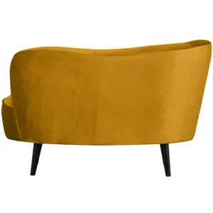 Velvet left armchair Woood Sara Lounge image-4