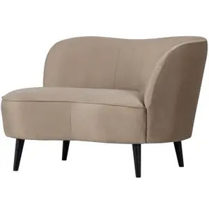 Straight velvet lounge chair Woood Sara image-0