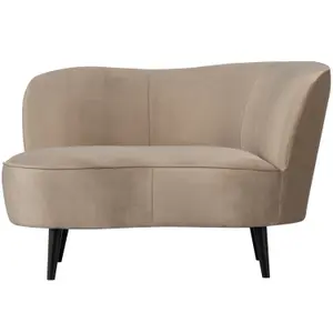 Straight velvet lounge chair Woood Sara image-1