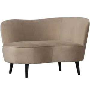 Straight velvet lounge chair Woood Sara image-6