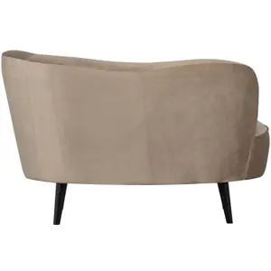 Straight velvet lounge chair Woood Sara image-5