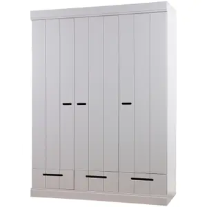 3-door wardrobe + drawers Woood Connect image-1