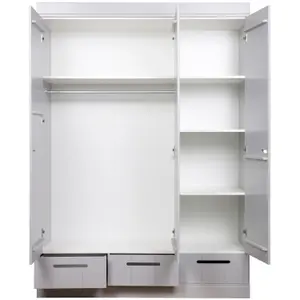 3-door wardrobe + drawers Woood Connect image-2