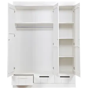 3-door cabinet with drawer Woood Connect image-4